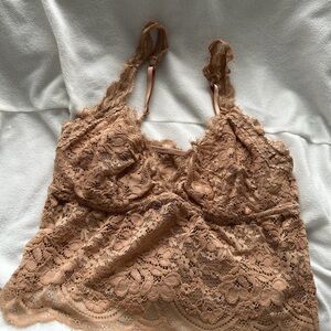 Lace Bralette in Tan